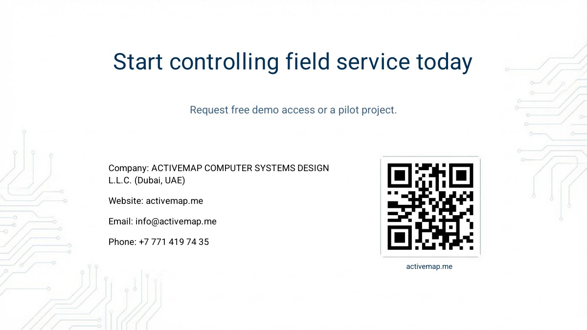 Mobile Workforce Management and Quality Control — 13