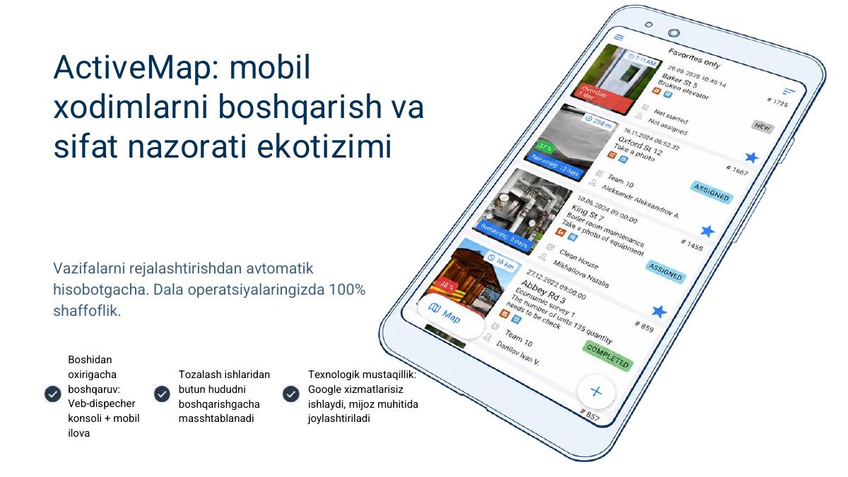Mobil ishchi kuchini boshqarish va sifat nazorati
