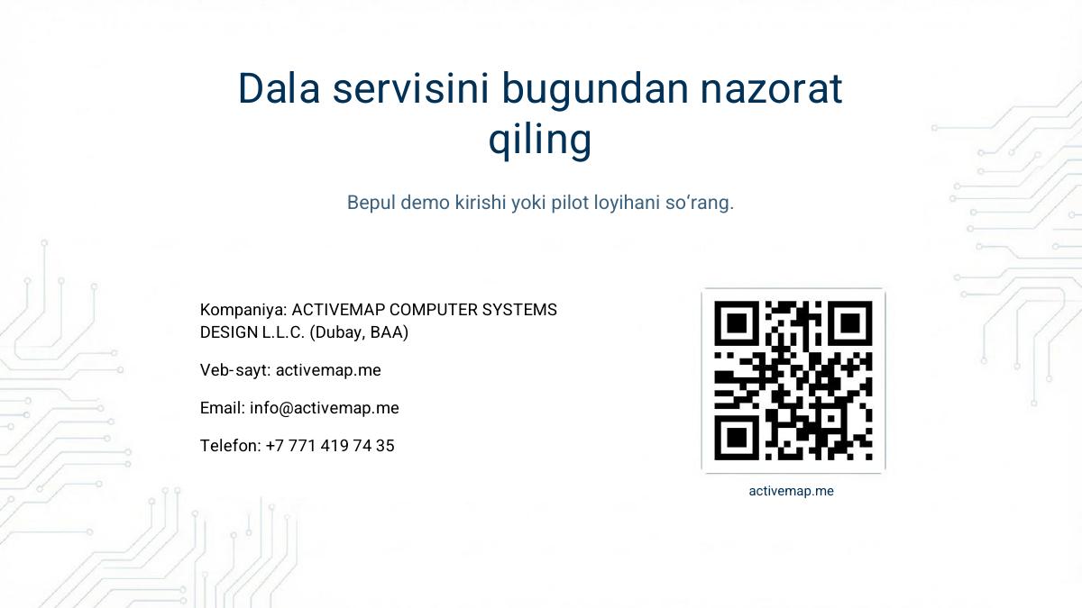 Mobil xodimlarni boshqarish va sifat nazorati — 13